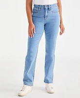 Style & Co Petite High-Rise Straight-Leg Jeans, Exclusively at Macy's