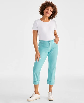 Style & Co Women's Mid-Rise Curvy Capri Jeans, Created for Macy's