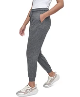 Dkny Sport Women's Space-Dyed High-Waist Slim Joggers