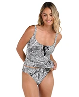 La Blanca Women's Dream Catcher Tasseled-Tie Tankini Top