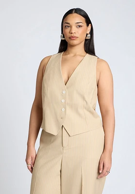 Eloquii Plus Pinstripe Suit Vest