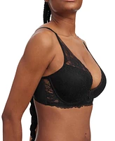 Women's Minx Lace Plunge Lightly Lined V-Wire Bra