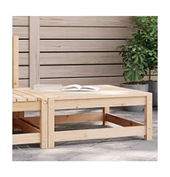 Patio Footstool 27.6"x27.6"x11.8" Solid Wood Pine