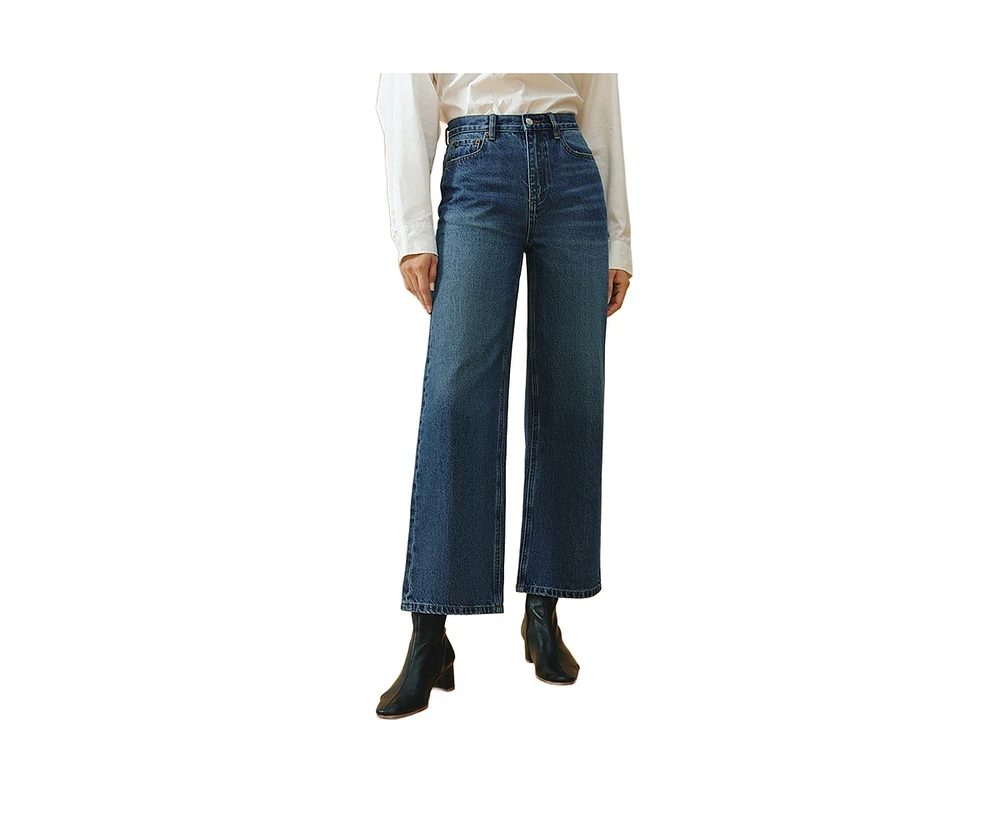 The Cityer Crop Wide Jeans