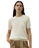 Baby Cashmere Crew Neck Knit Top for Women