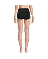 Lands' End Women's Tugless High Waisted Swim Boy Shorts