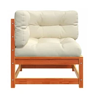 Patio Sofa Corner with Cushions Wax Brown Solid Wood Pine