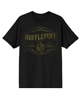 Mens Harry Potter Hufflepuff Hogwarts House Black Graphic Tee-xxl