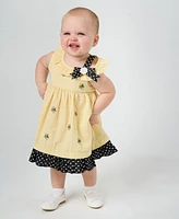 Rare Editions Baby Girls Bumble Bee Seersucker Dress