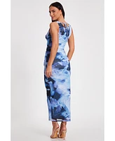 Quiz Women's Mesh Cowl Back Maxi Dress