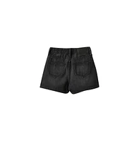 Cotton On Little Girls Sarai Pleat Front Denim Short