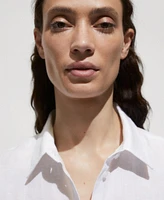 Mango Women's Pocket Linen Shirt
