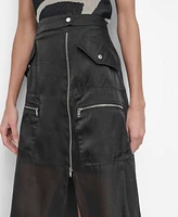 Dkny Women's Organza Cargo Skirt