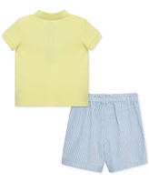 Little Me Baby Boys 2-Pc. Cotton Anchor Polo Shirt & Shorts Set