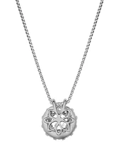 Diamond Halo Pendant Necklace (1/2 ct. t.w.) in 14k White Gold