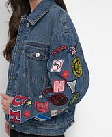 Dkny Women's Patchwork Denim Jacket