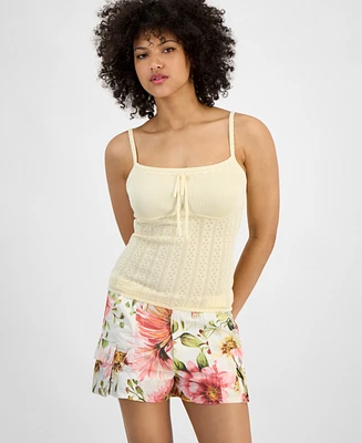 Guess Women's Reina Pointelle-Kit Ribbed Sweater Camisole