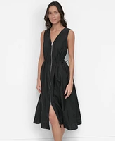 Dkny Women's Zip-Front Midi Dress
