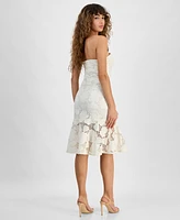 Guess Women's Maisy Lace Strapless Midi Dress