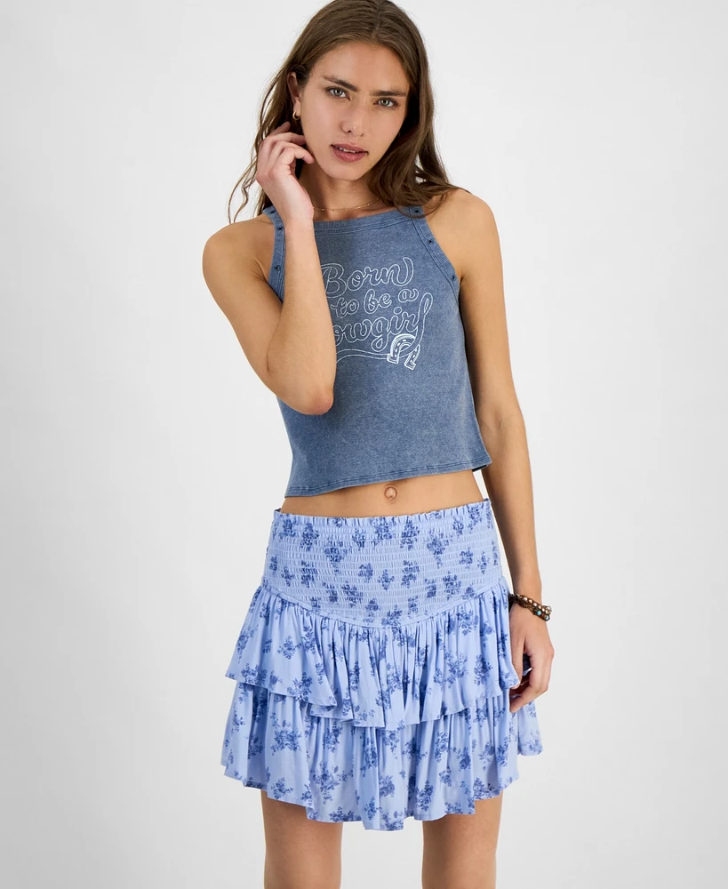 Love Tribe Juniors' Born to Be a Cowgirl Graphic Tank Top