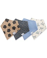 Copper Pearl Baby 4-Pc. Gemma in Tan Bandana Bib Set