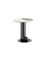 Manhattan Comfort 19.68" Laurel Modern Sintered Stone Top End Table