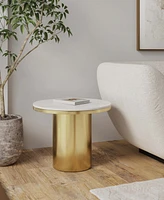 Manhattan Comfort 19.68" Glenn Modern Sintered Stone Top End Table