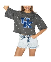 Gameday Couture Women's Gray Kentucky Wildcats Go Time Rhinestone Crop T-Shirt