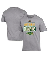 Champion Men's Gray Ndsu Bison 2024 Ncaa Fcs Football National Champions Locker Room T-Shirt