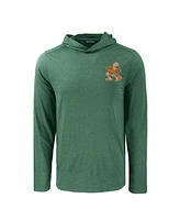 Cutter Buck Men's Green Miami Hurricanes Coastline Epic Comfort Eco Long Sleeve Hoodie T-Shirt