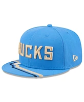 New Era Men's Blue Milwaukee Bucks 2024/25 City Edition 9FIFTY Snapback Hat