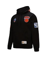 Mitchell & Ness Men's Black New York Knicks Hardwood Classics Blackout Collection Pullover Hoodie