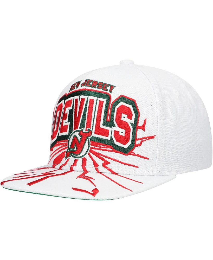 Mitchell & Ness Big Boys and Girls White New Jersey Devils After Shock Snapback Hat