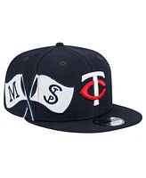 New Era Men's Navy Minnesota Twins Logo Strike 9FIFTY Snapback Hat