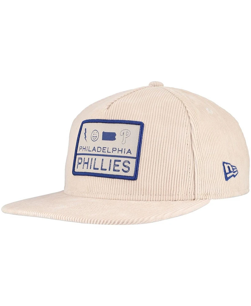 New Era Men's Khaki Philadelphia Phillies Summer Essential Golfer Snapback Hat