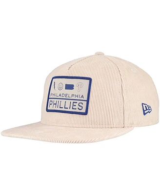 New Era Men's Khaki Philadelphia Phillies Summer Essential Golfer Snapback Hat