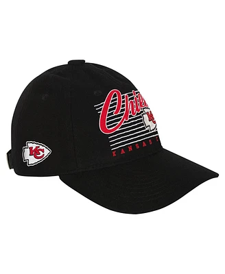 Outerstuff Big Boys and Girls Black Kansas City Chiefs Retro Wooly Adjustable Hat