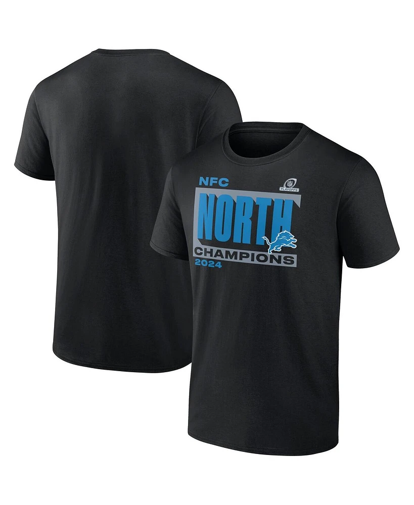 Fanatics Men's Black Detroit Lions 2024 Nfc North Division Champions Big Tall Conquer T-Shirt