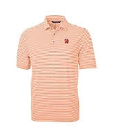 Cutter Buck Men's Orange Tampa Bay Buccaneers Virtue Eco Pique Stripe Polo