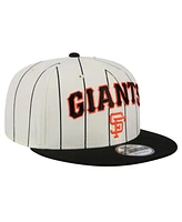 New Era Men's White San Francisco Giants Jersey Pinstripe 9FIFTY Snapback Hat