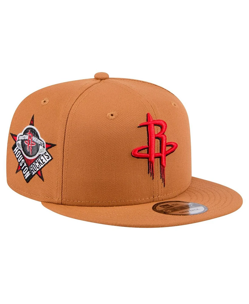 New Era Men's Tan Houston Rockets Color Pack 9FIFTY Snapback Hat