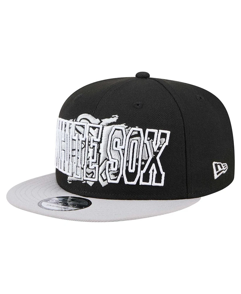 New Era Men's Black Chicago White Sox Splatter 9FIFTY Snapback Hat