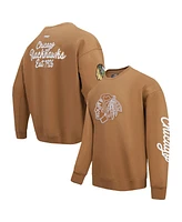 Pro Standard Men's Brown Chicago Blackhawks Paint the City Pullover Sweatshirt