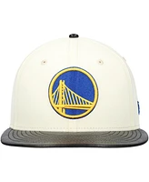 New Era Men's White/Black Golden State Warriors Visor Two-Tone 59FIFTY Fitted Hat