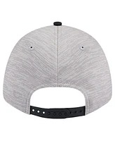 New Era Men's Heather Gray/Black Brooklyn Nets Active Digi-Tech Two-Tone 9FORTY Adjustable Hat