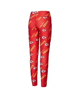 Concepts Sport Women's Red Kansas City Chiefs Breakthrough Allover Print Knit Sleep Leggings