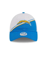 New Era Women's White/Powder Blue Los Angeles Chargers 2023 Sideline 9TWENTY Adjustable Hat