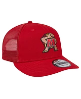 New Era Men's Red Maryland Terrapins Trucker 9FIFTY Snapback Hat