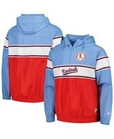 New Era Men's Light Blue St. Louis Cardinals Ripstop Raglan Quarter-Zip Hoodie