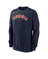 Nike Men's Navy Virginia Cavaliers Arched Logo Club Fleece Pullover Sweatshirt